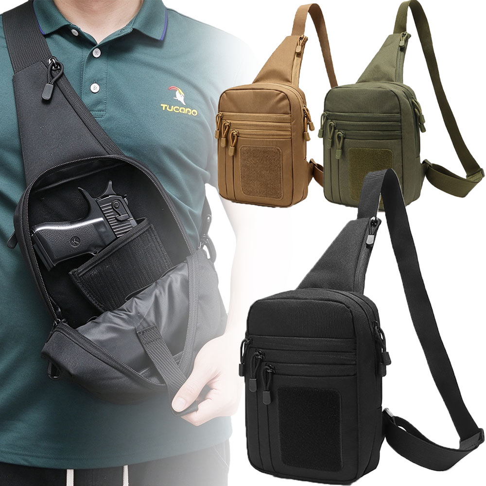 Bolsa tática de ombro para pis - Edc Concealed Carry Sling Bag avaliação e preço